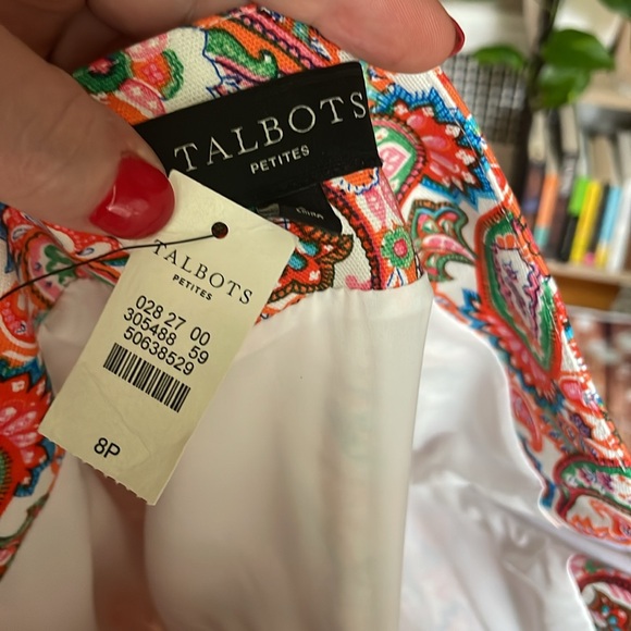 Talbots scalloped paisley print skirt -NEW - Picture 4 of 6